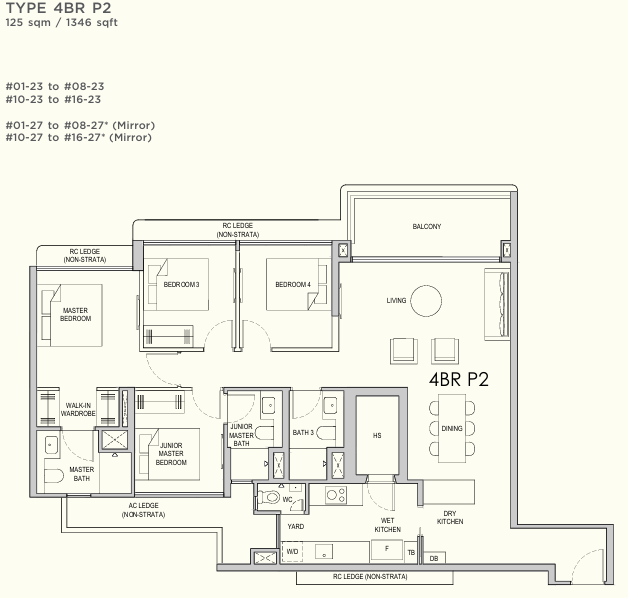 Lentor Gardens Residences 4 Bedroom Floorplan