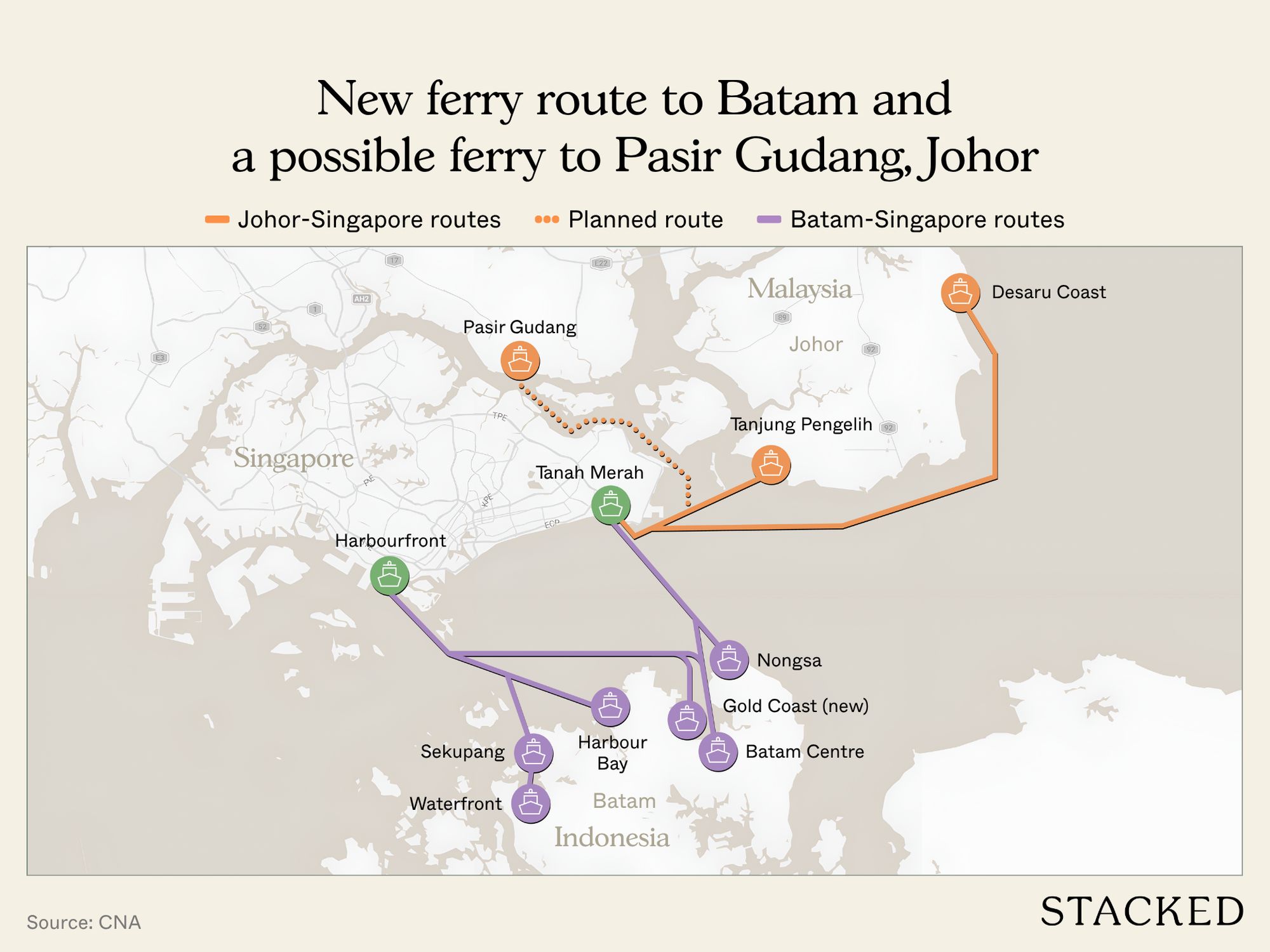New ferry route to Batam and a possible ferry to Pasir Gudang, Johor