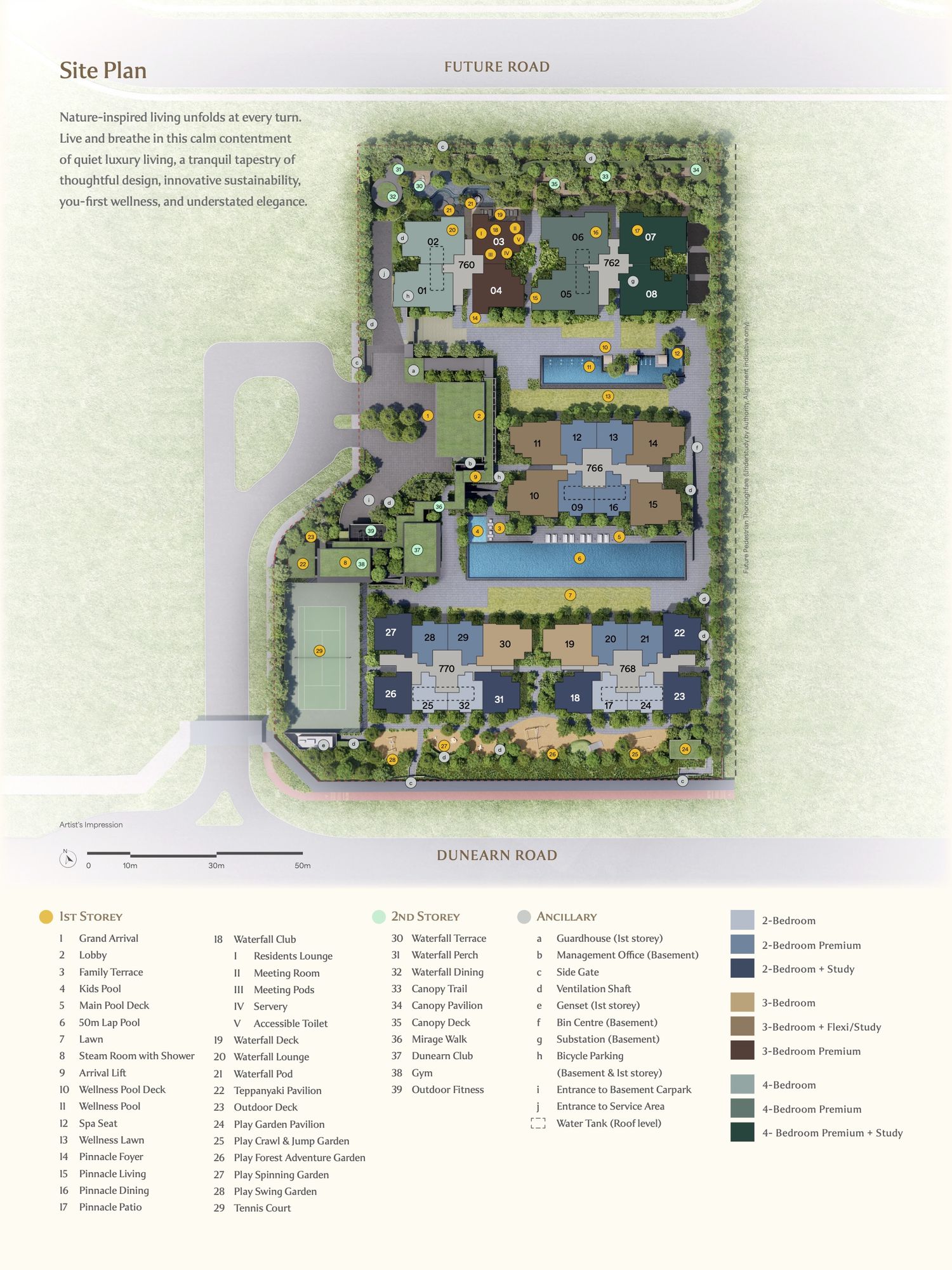 Dunearn House Site Plan (with colour)