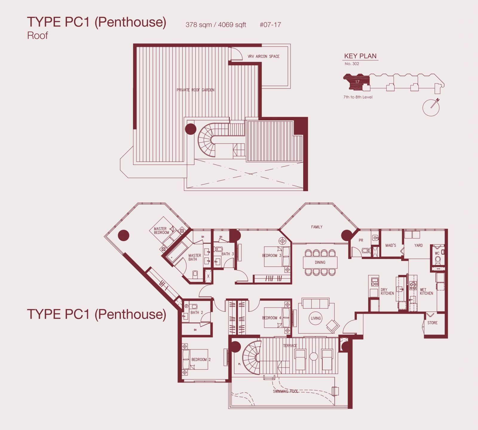 PC1 penthouse floor plan