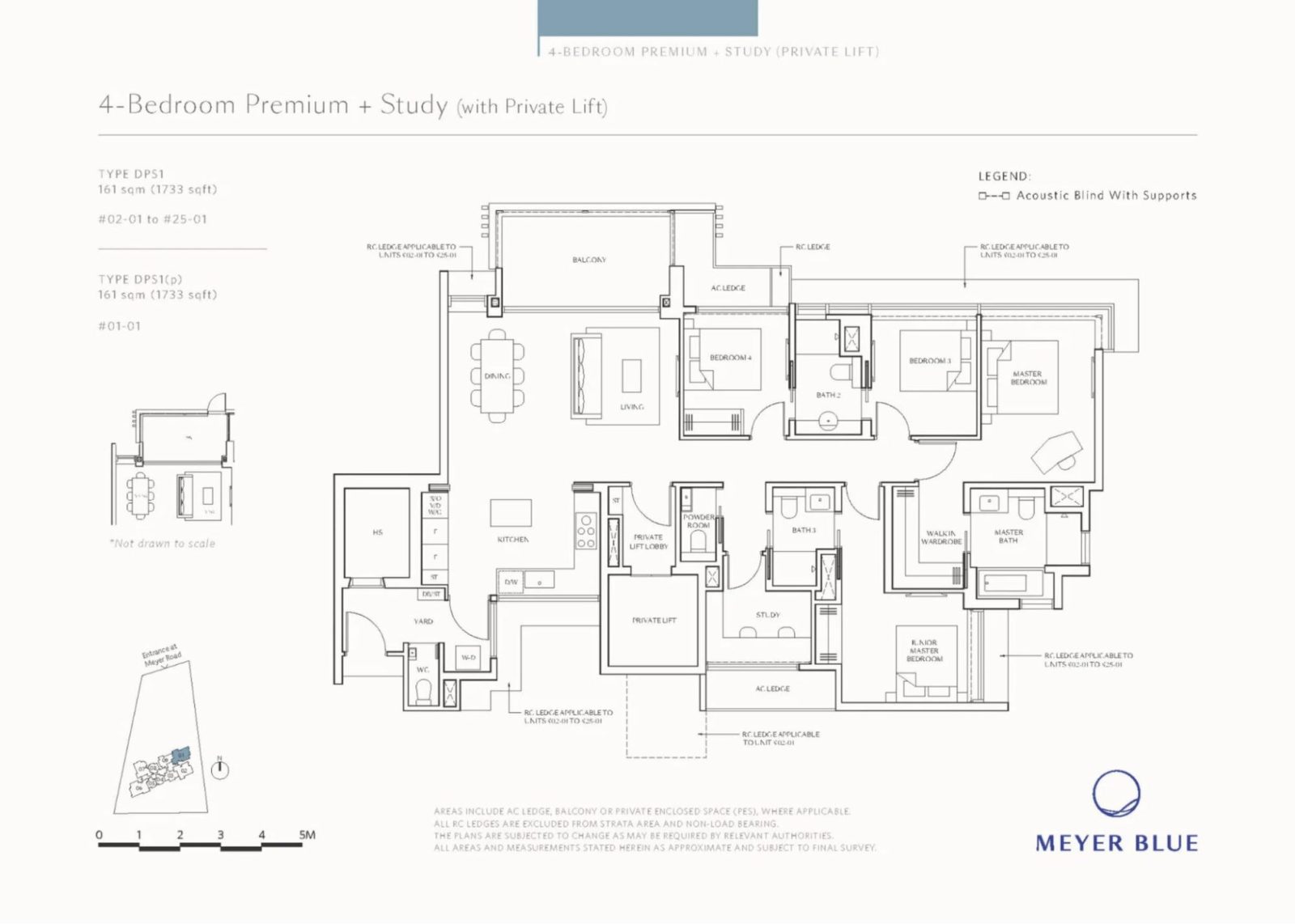 Meyer Blue Four Bedroom Premium + Study 1,733 sq ft (DPS1)