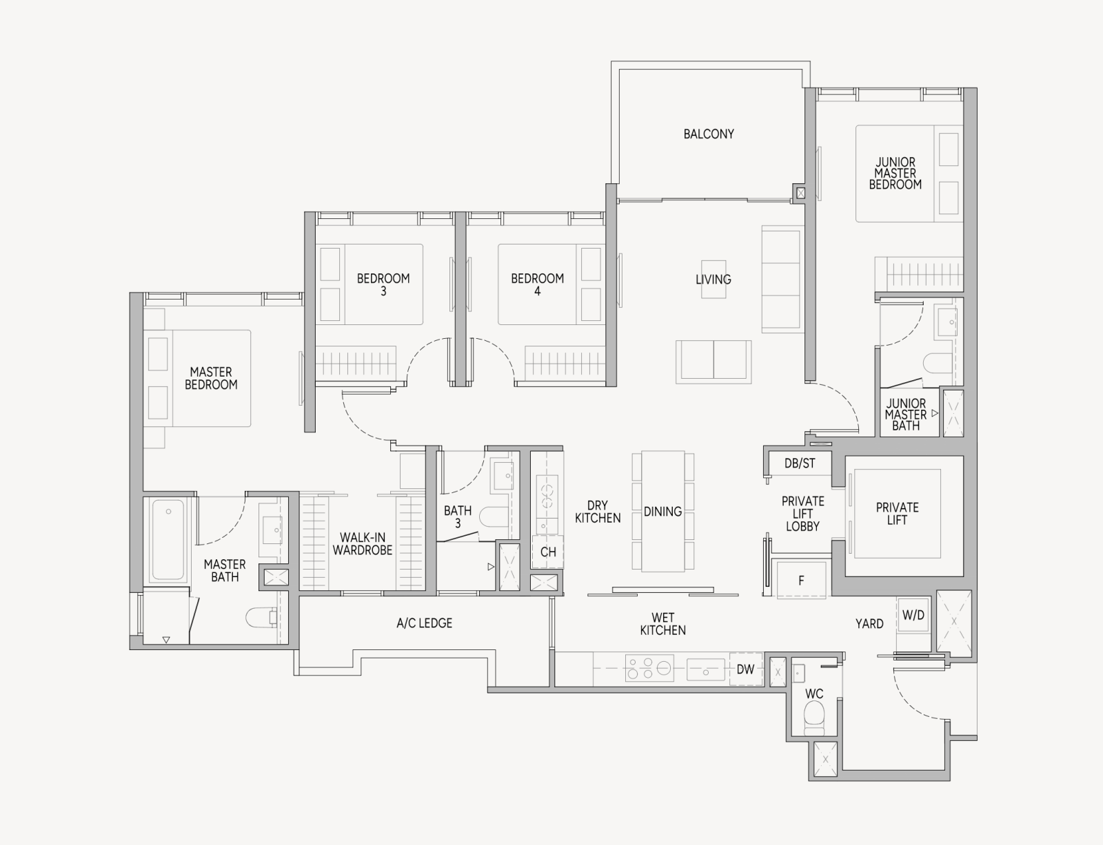 USR 4brp floor plan