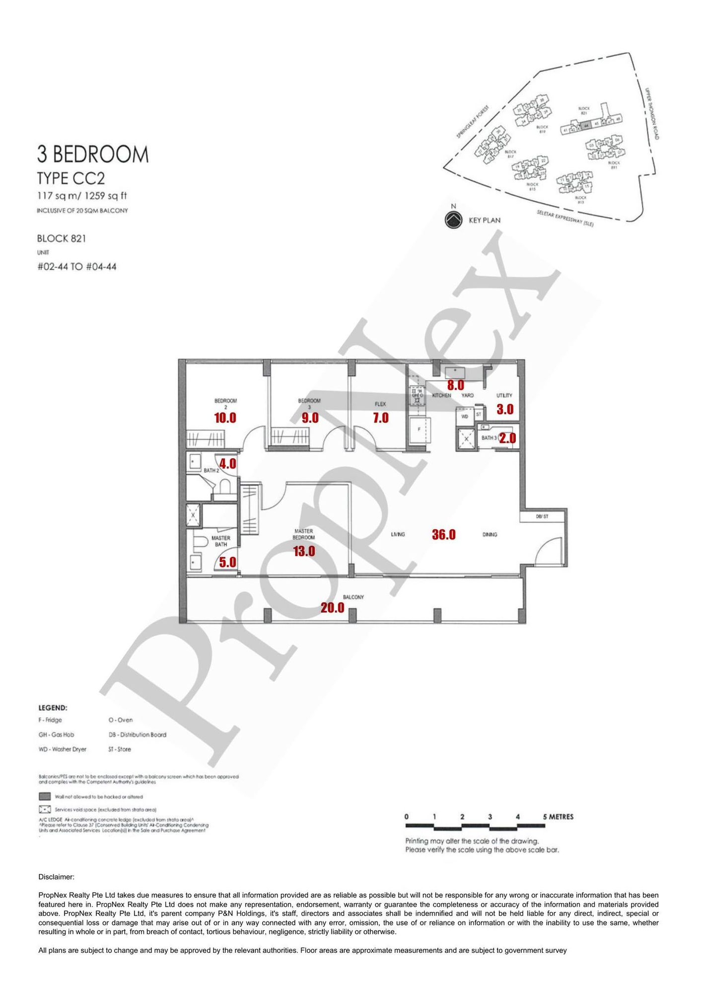 3 bedroom layout Springleaf Residences