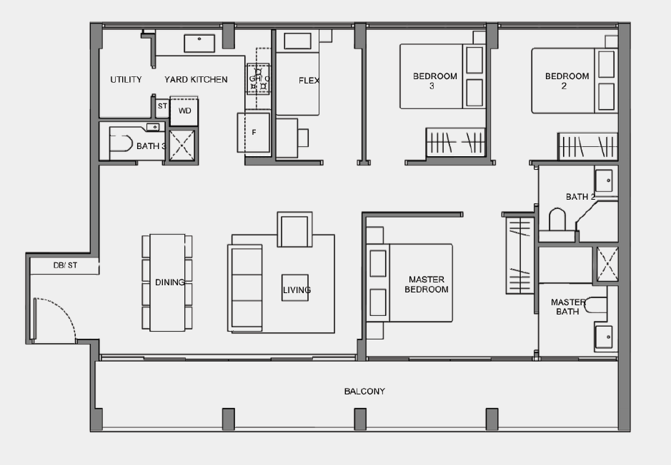 Springleaf Residence 3 Bedroom Floorplan