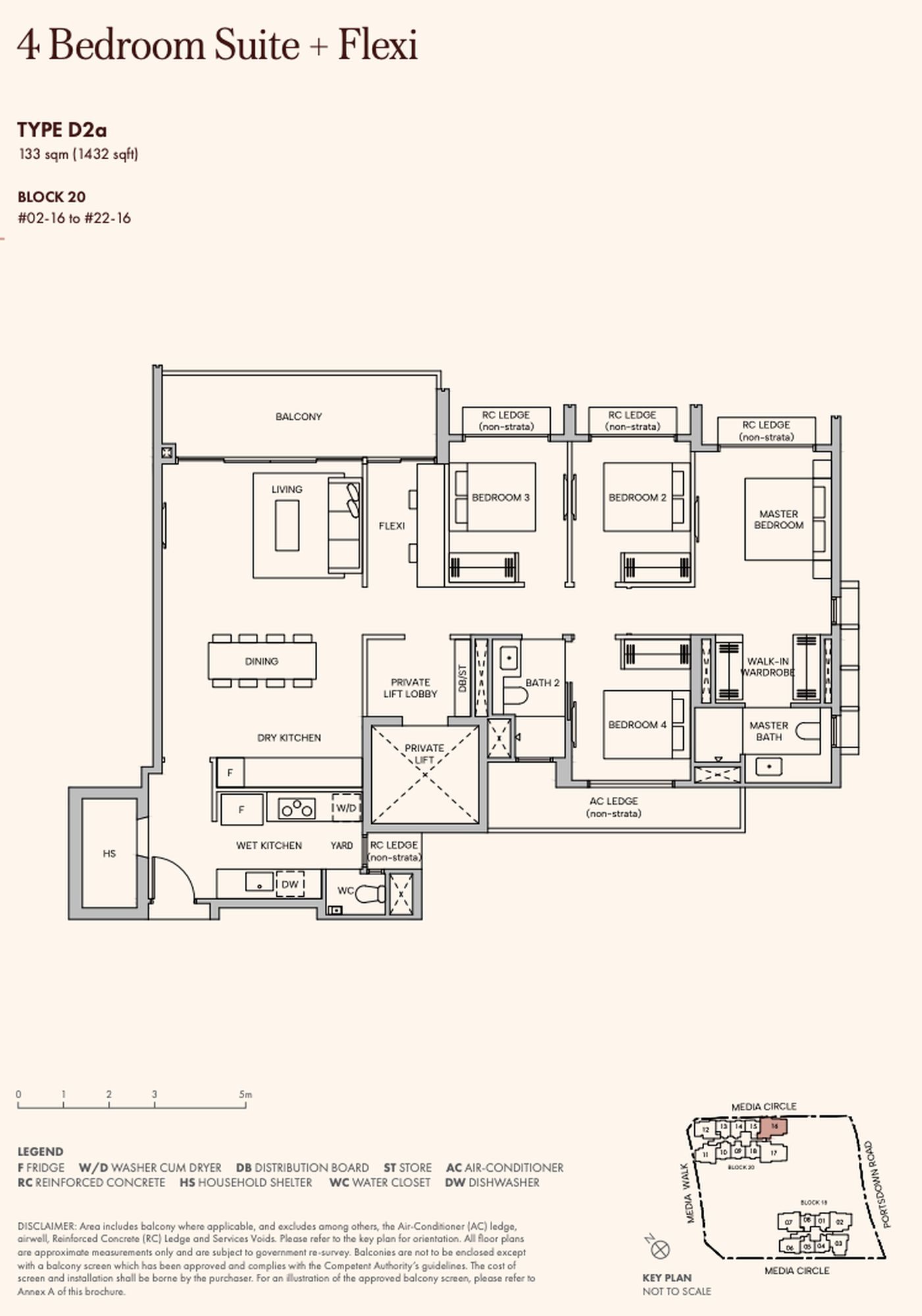 Hudson Place 4 Bedroom Suite Flexi Showflat Type D2a 1432 sqft