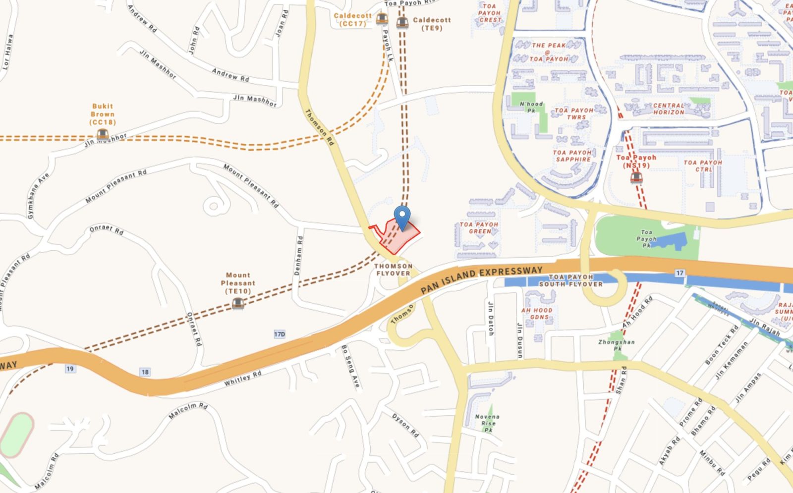 1 Thomson Lane URA map