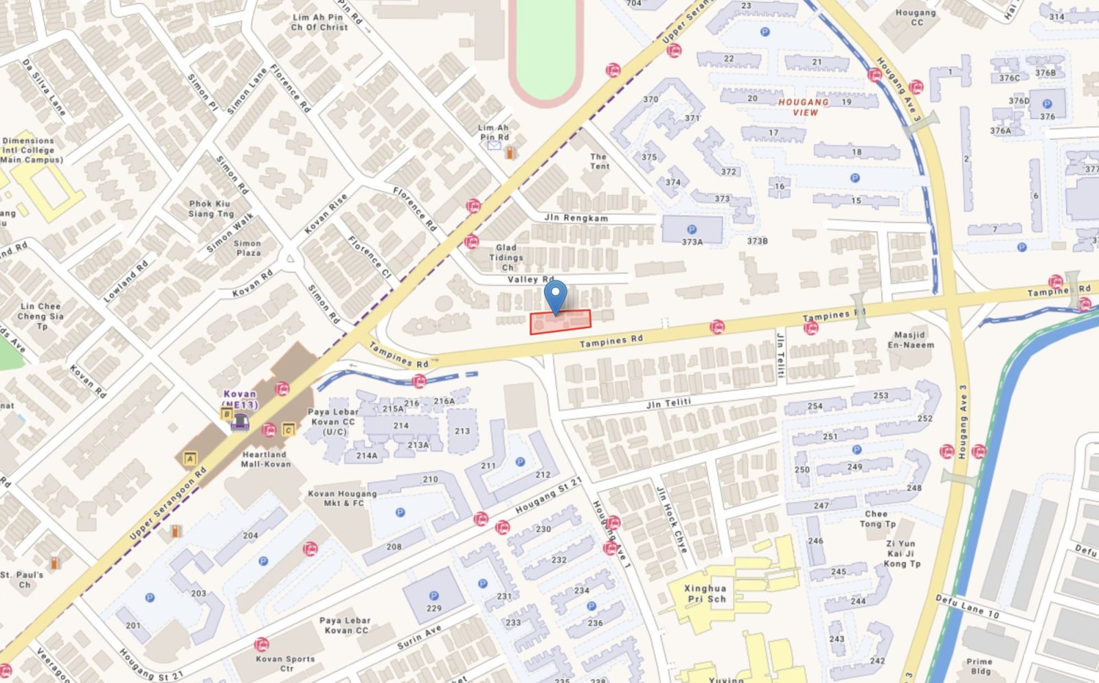 95 Tampines Road URA map
