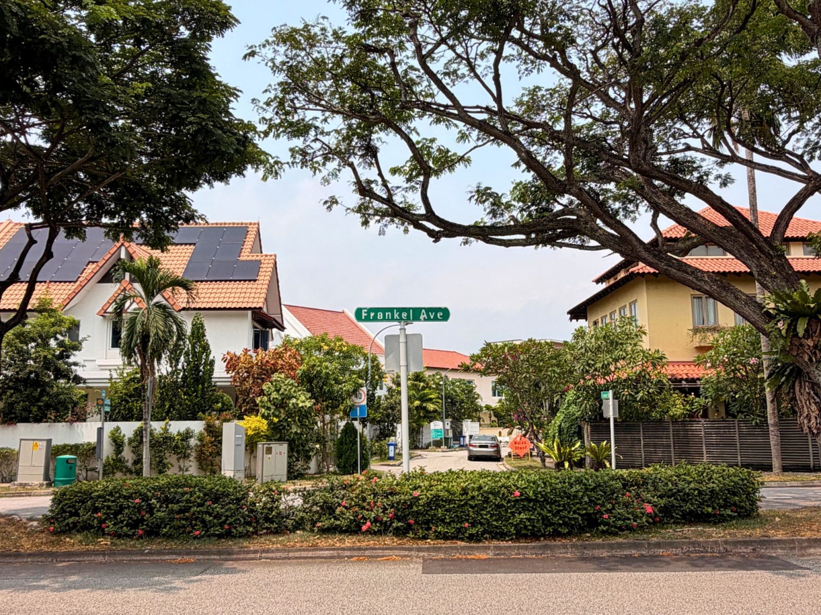 entrance of Frankel Ave from the main road