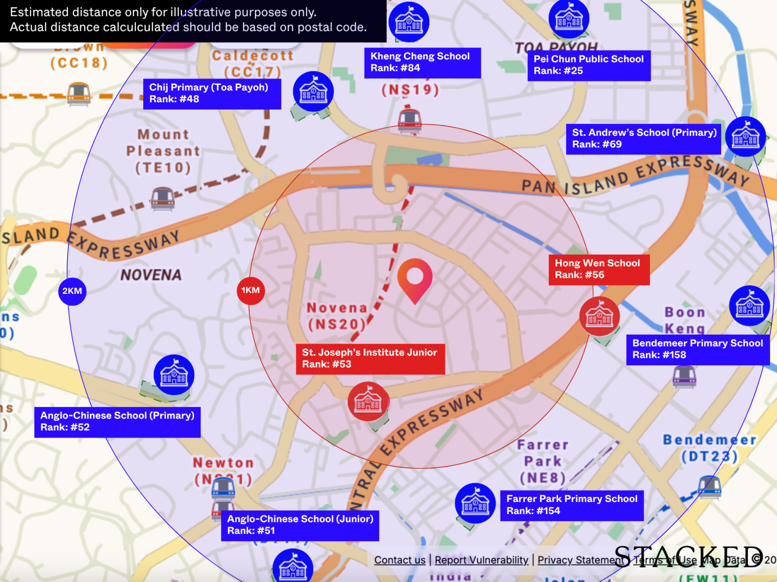 The Serra Schools Within 1KM